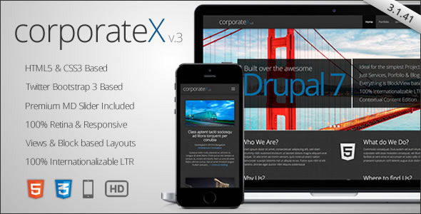 Drupal Corporate X Theme Drupal Corporate X Theme