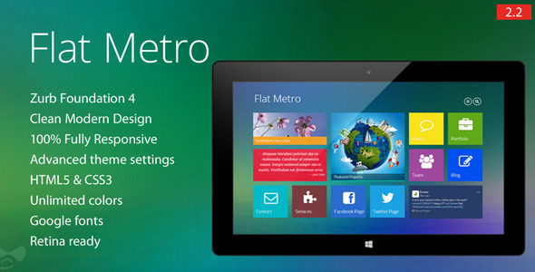 Drupal Flat Metro Theme Drupal Flat Metro Theme