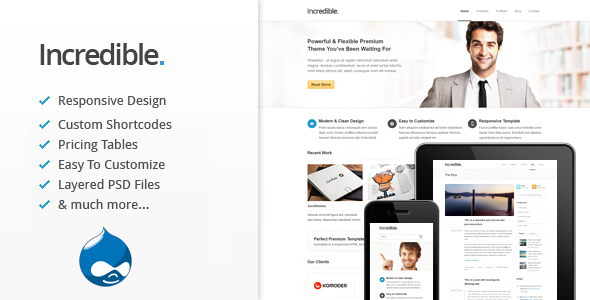 Drupal incredible theme Drupal Incredible theme