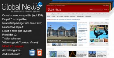 Drupal global news portal theme Drupal global news portal theme